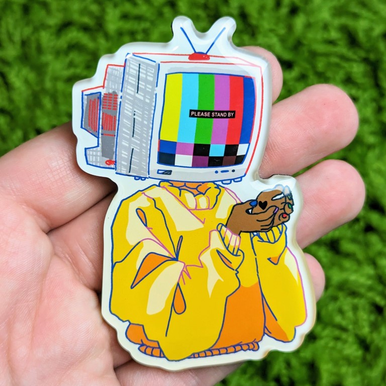 TV Head Large Reusable Sticker Book