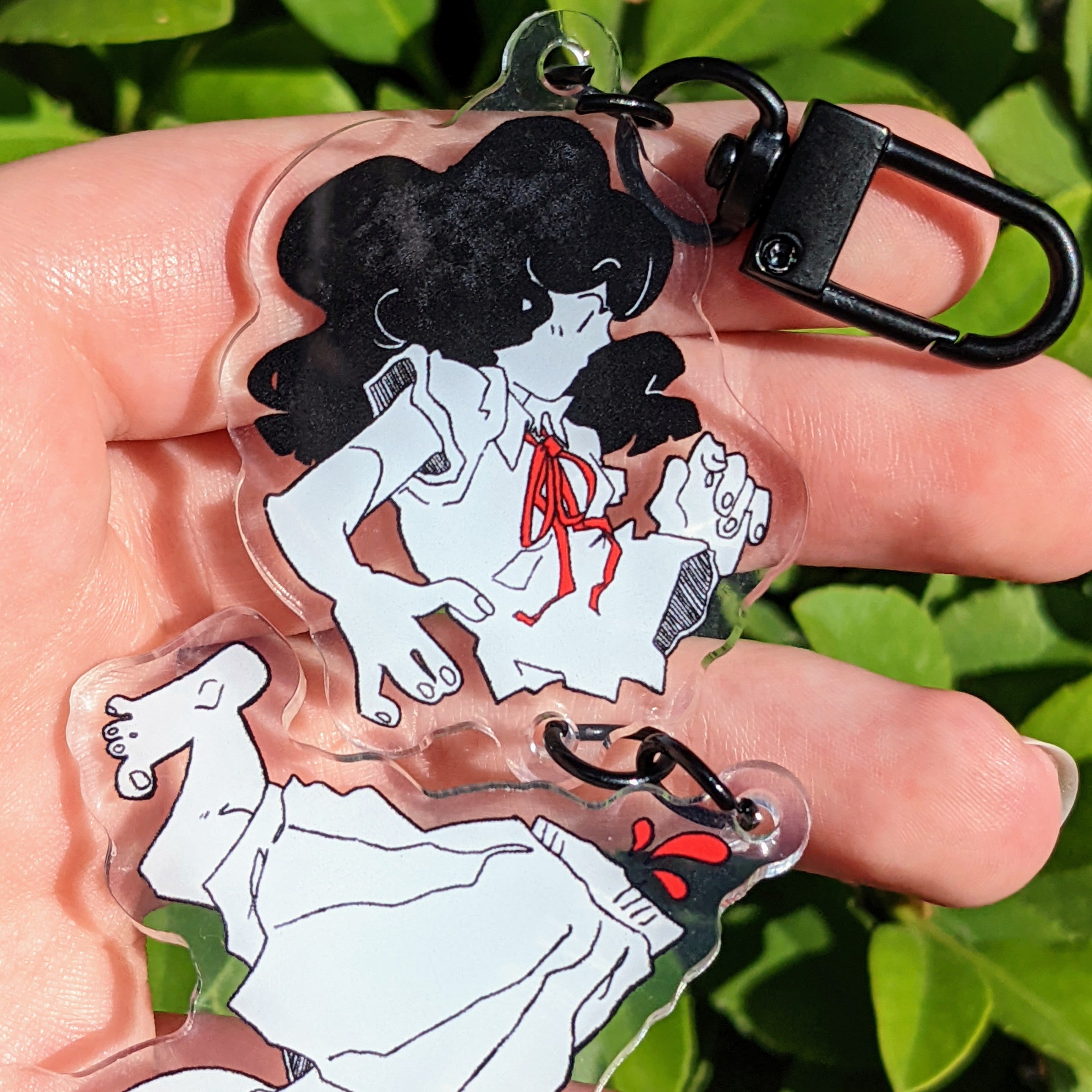 Split Girl Linked Keychain