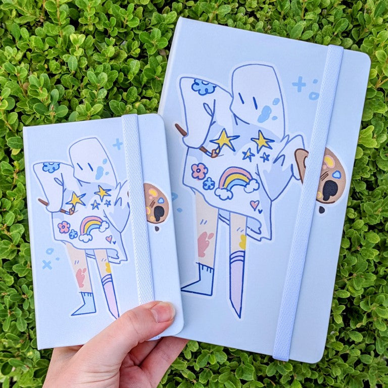 Flower Ghost Hand-painted Pocket Sketchbook — Holly Osburn Art