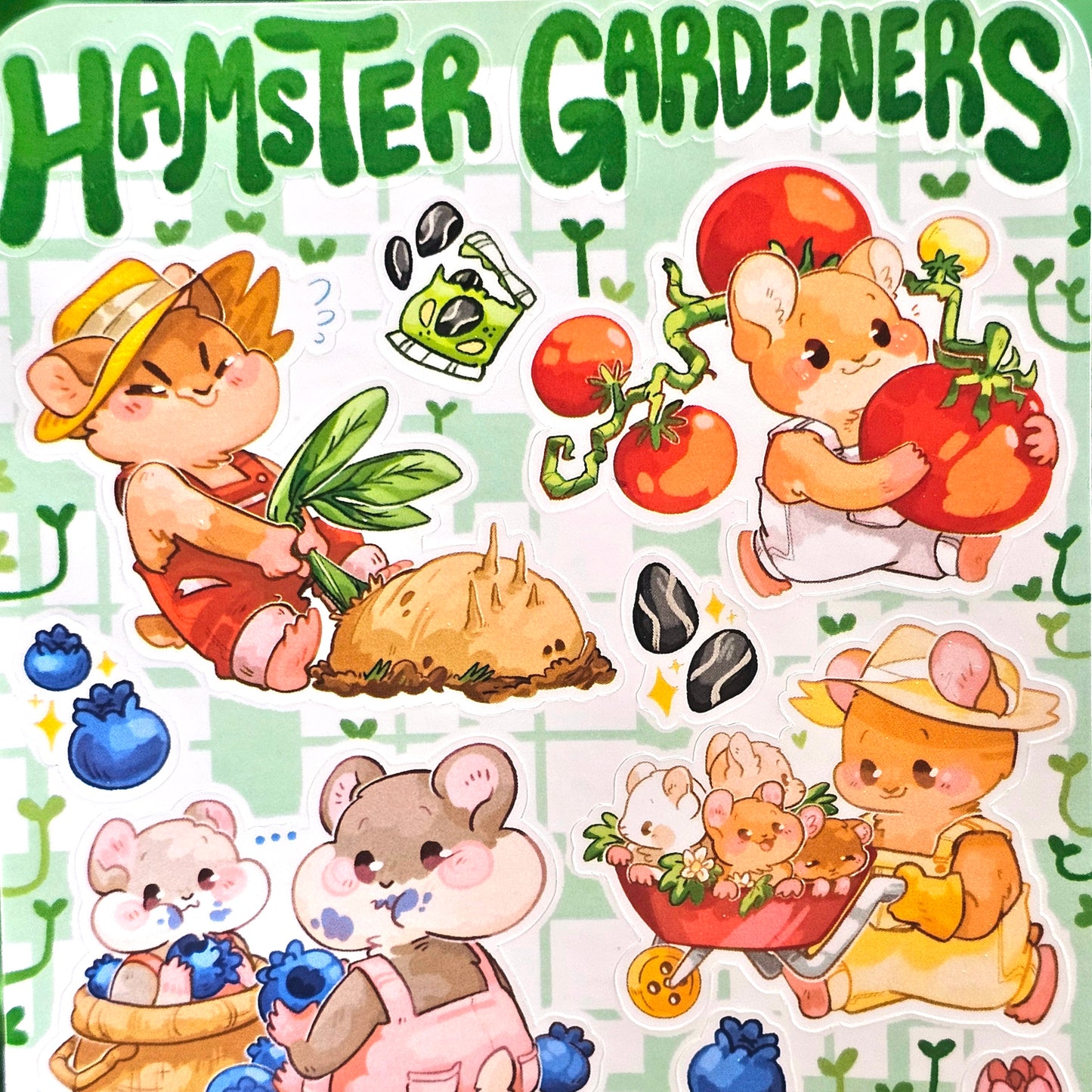 Hamster Gardeners Sticker Sheet