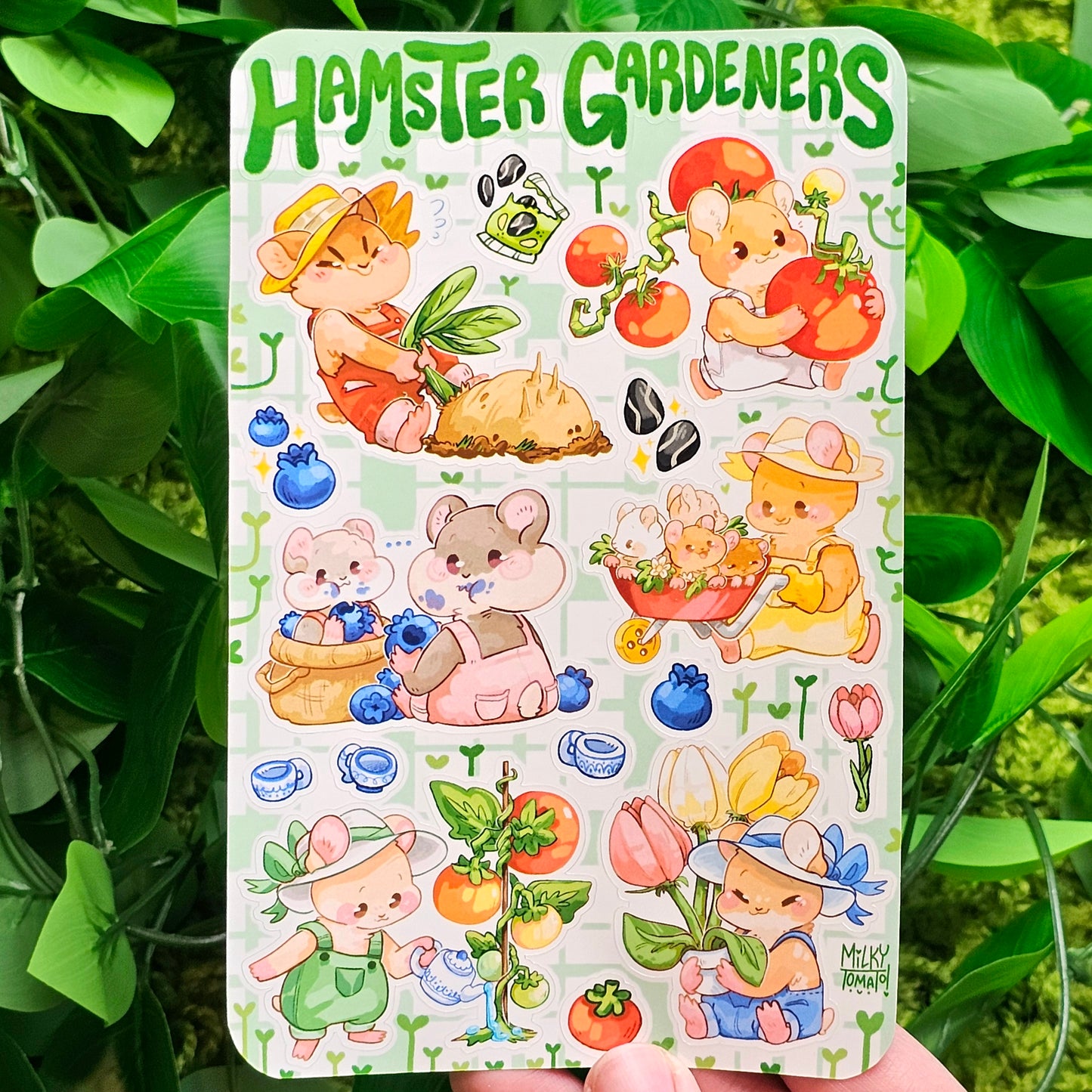 Hamster Gardeners Sticker Sheet