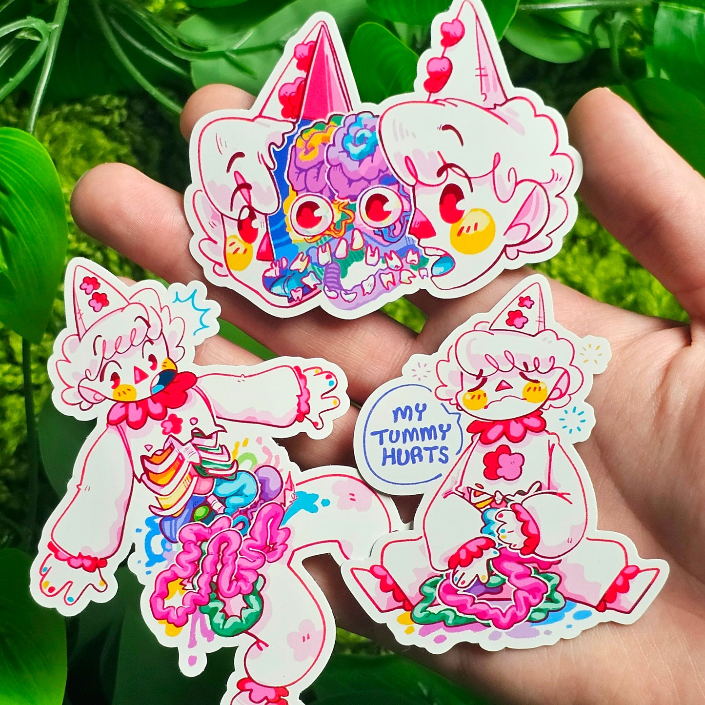 Clown Gore Stickers