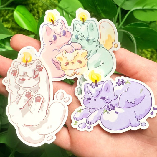 Candle Kittens Stickers