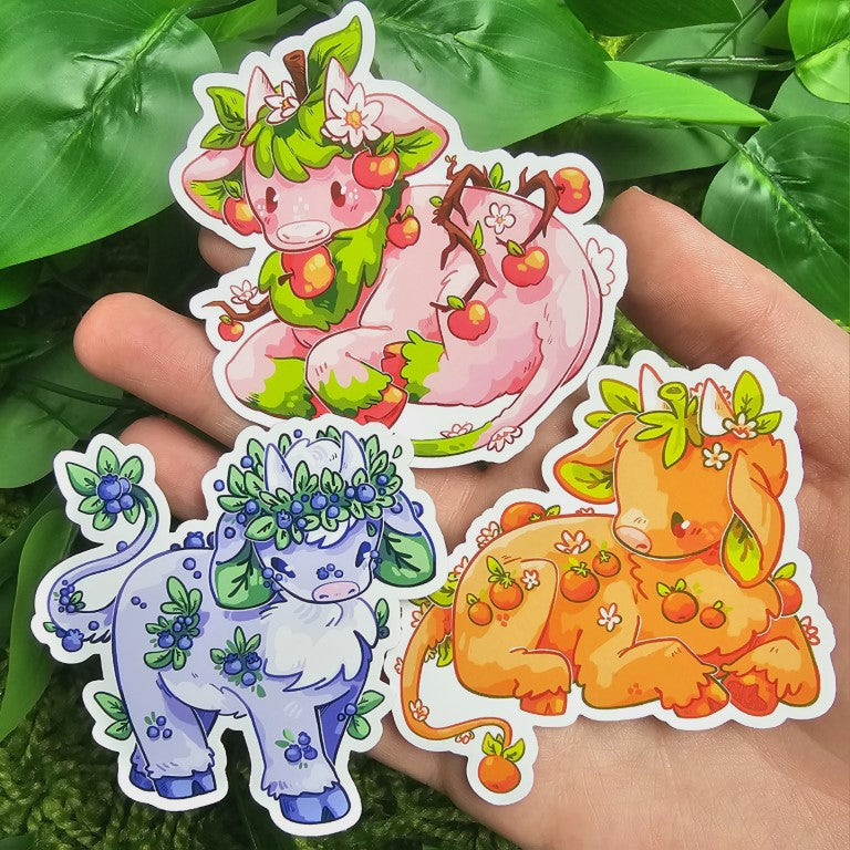 Fruit Cow Stickers