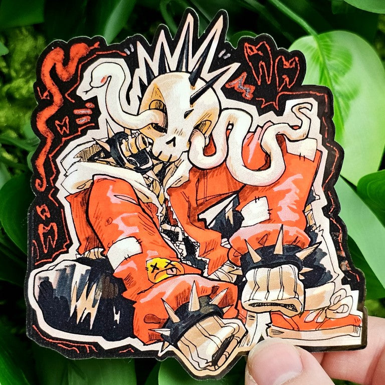 Punk Skeleton Sticker