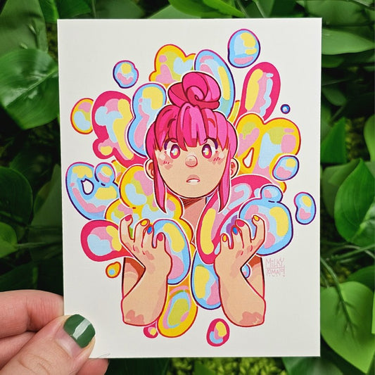 Bubble Girl Mini Prints