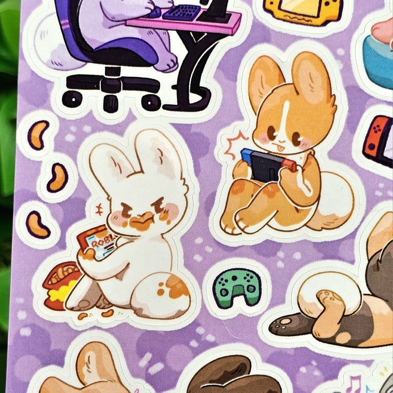 Hobby Bunny Gamers Sticker Sheet