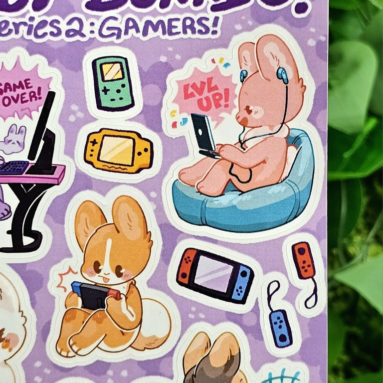 Hobby Bunny Gamers Sticker Sheet