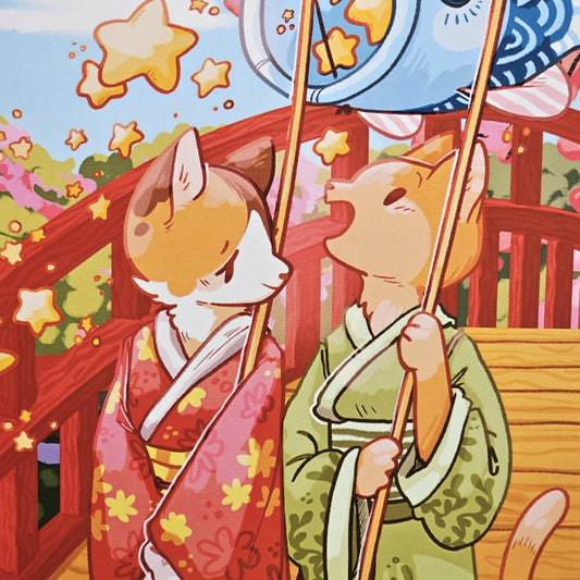 Kimono Cats Large Print