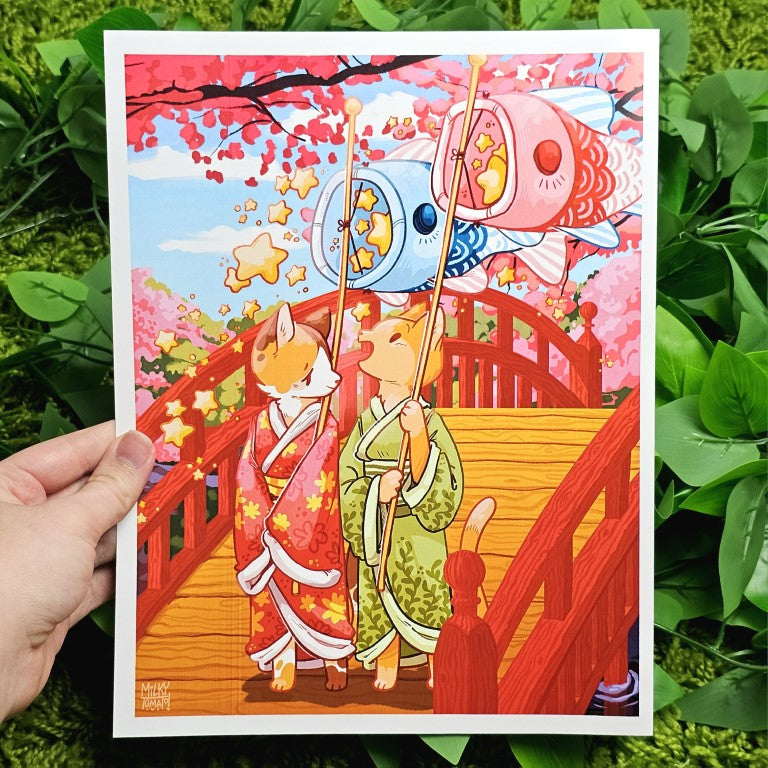 Kimono Cats Large Print