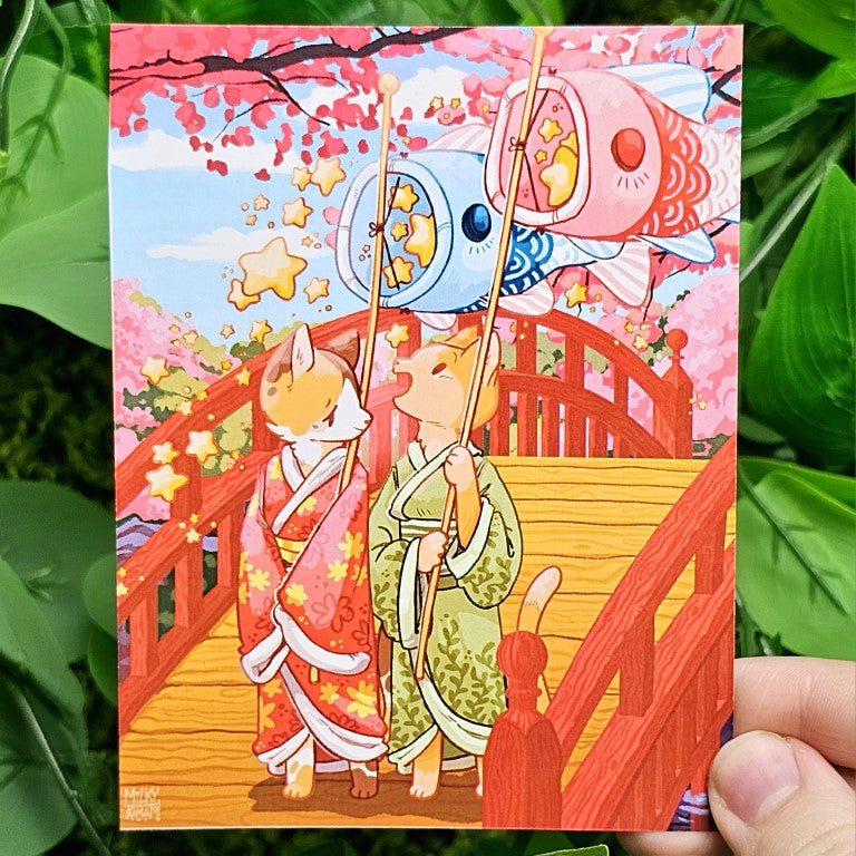 Kimono Cats Mini Print