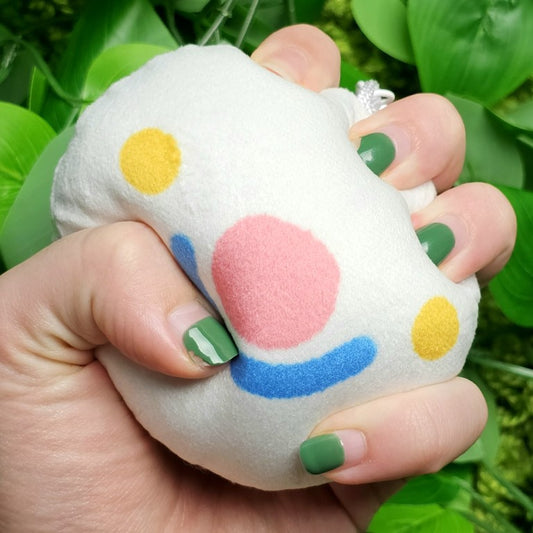 Silly Clown Face Sensory Pillow Keychain