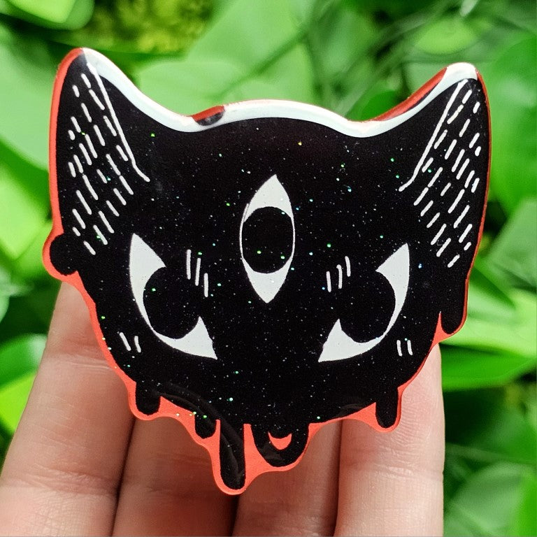 Creepy Cat Phone Grip