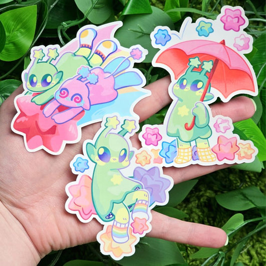 Cute Alien Stickers!