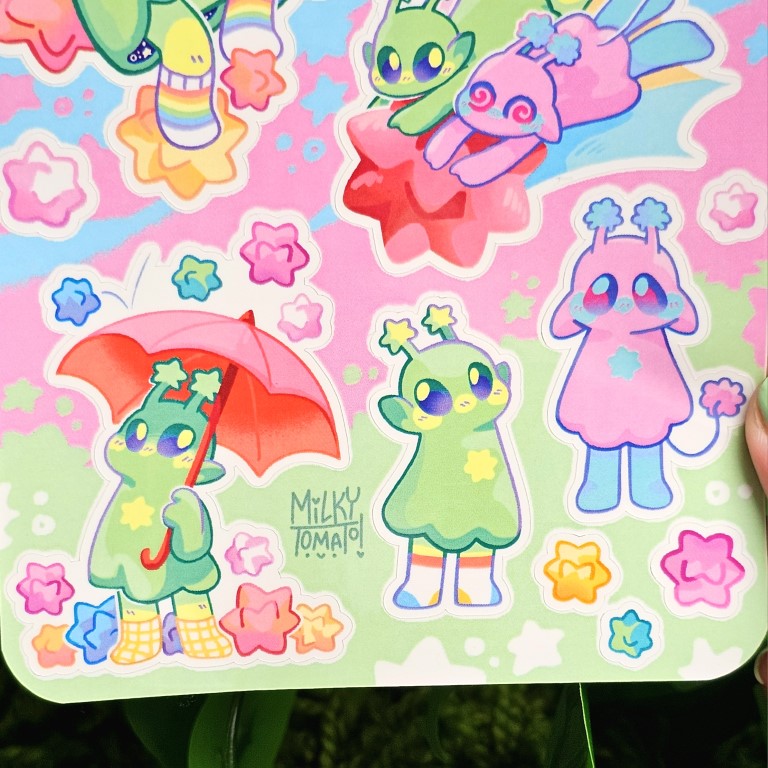 Cute Alien Sticker Sheet