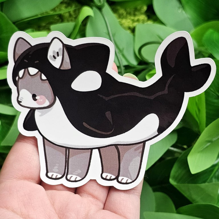 Cats in Sea Creature Costumes Stickers