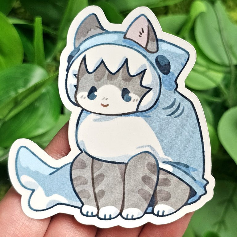 Cats in Sea Creature Costumes Stickers