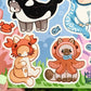 Cats in Sea Creature Costumes Sticker Sheet