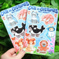 Cats in Sea Creature Costumes Sticker Sheet