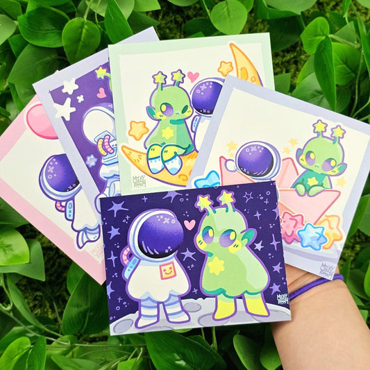 Ghost Date Astronaut and Alien Mini Prints!