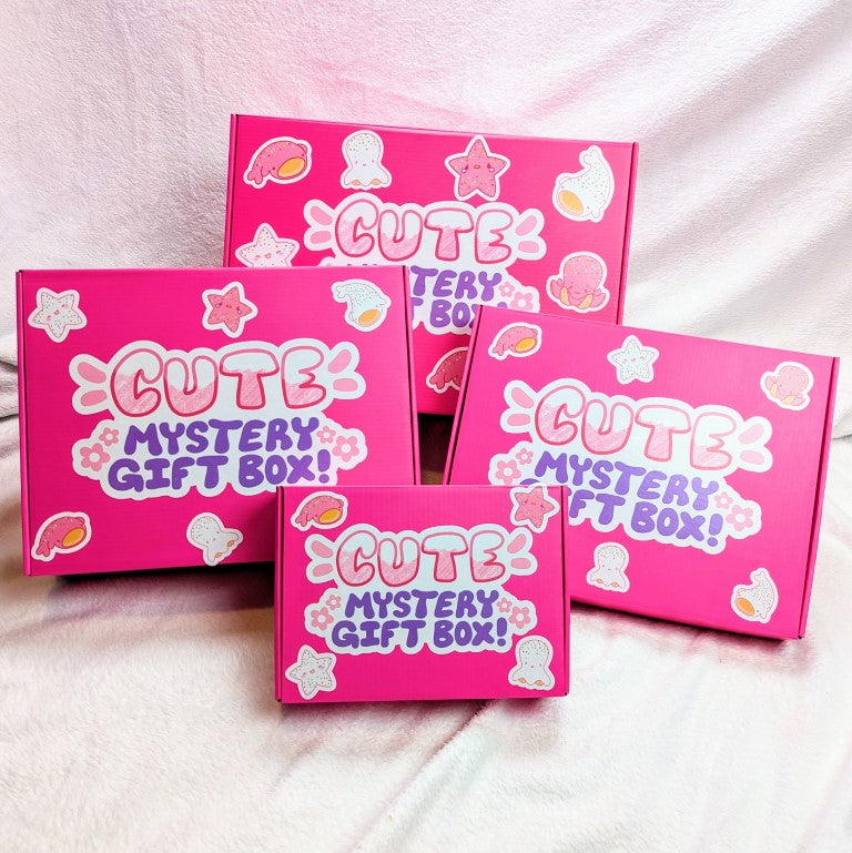 Cute mystery gift box covers in four sizes