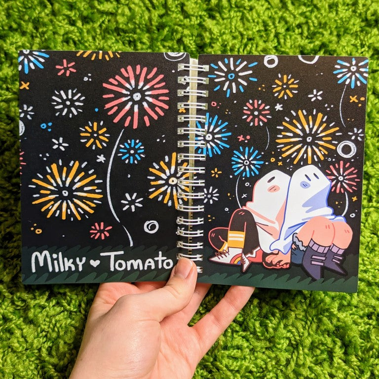 Fireworks Ghost Small Reusable Sticker Book