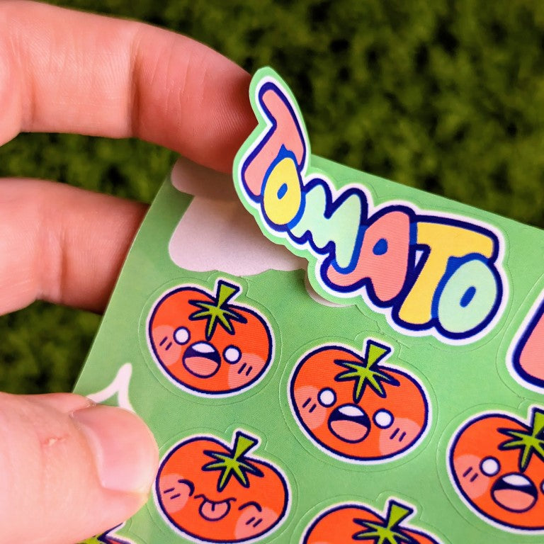 Cute Tomato Emote Sticker Sheet