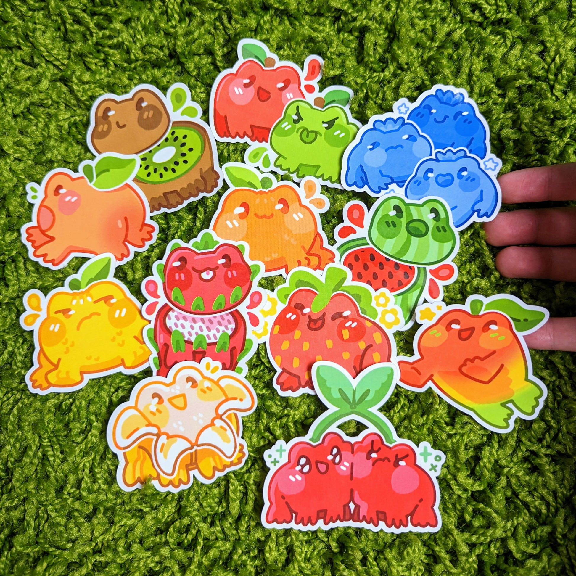 Frog Sticker - Two Little Fruits