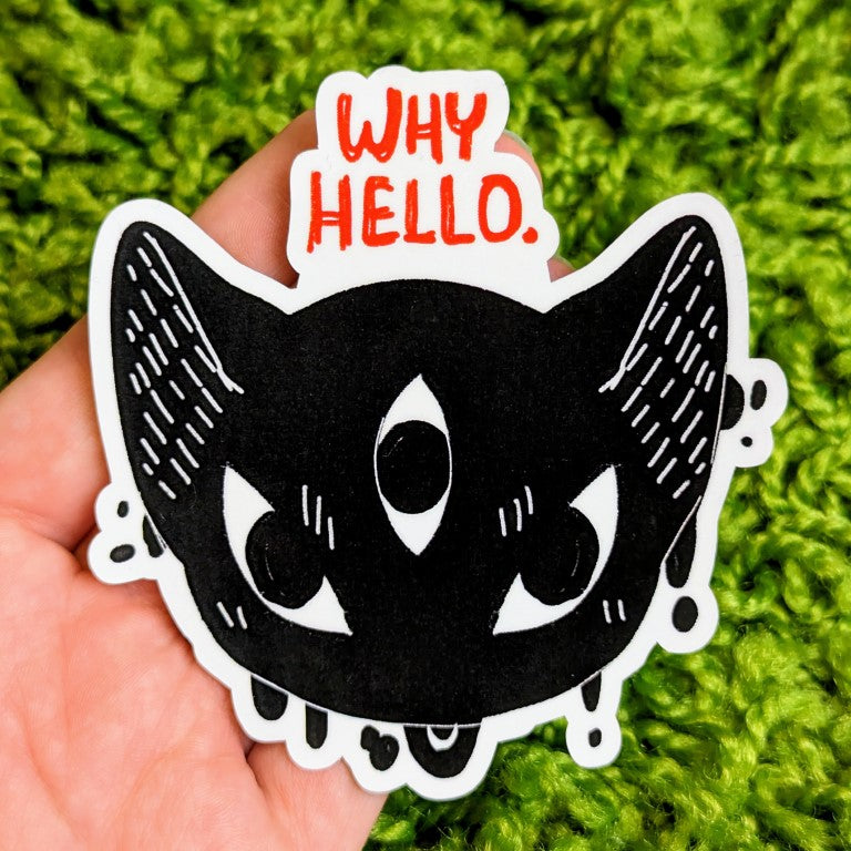 Creepy Cat Sticker