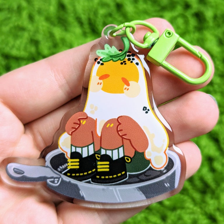 Omlet The Egg Ghost Acrylic Keychain