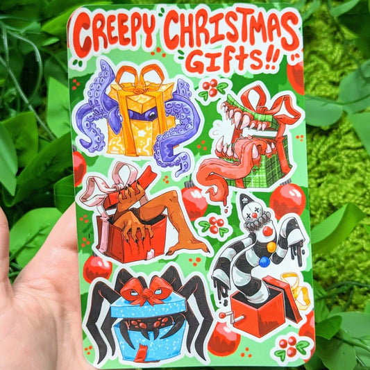 Creepy Christmas Gifts Sticker Sheet