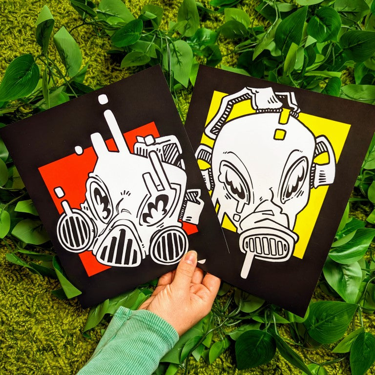 Gas Mask Girls Large Prints