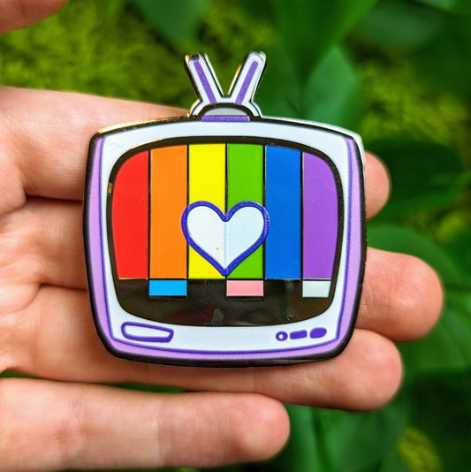 Rainbow TV  Enamel Pin 1.5in