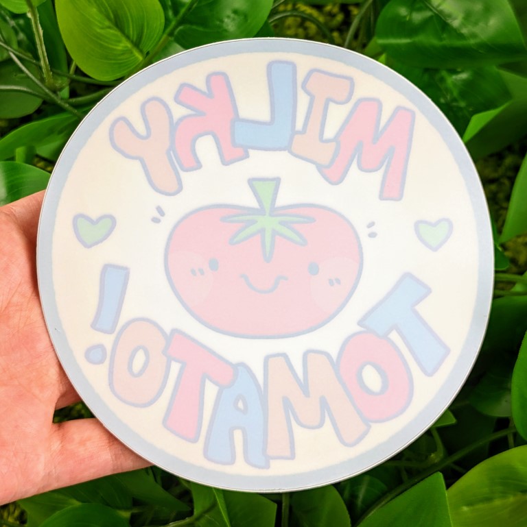 Milky Tomato Logo Window Sticker