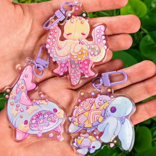 Pin-Cushion Sea Pet Keychains