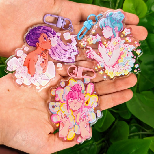 Bubble Girl Keychains