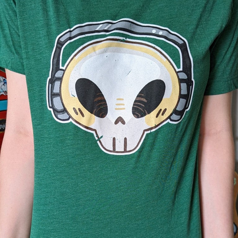 Short-Sleeve Green Cade Skull T-Shirt