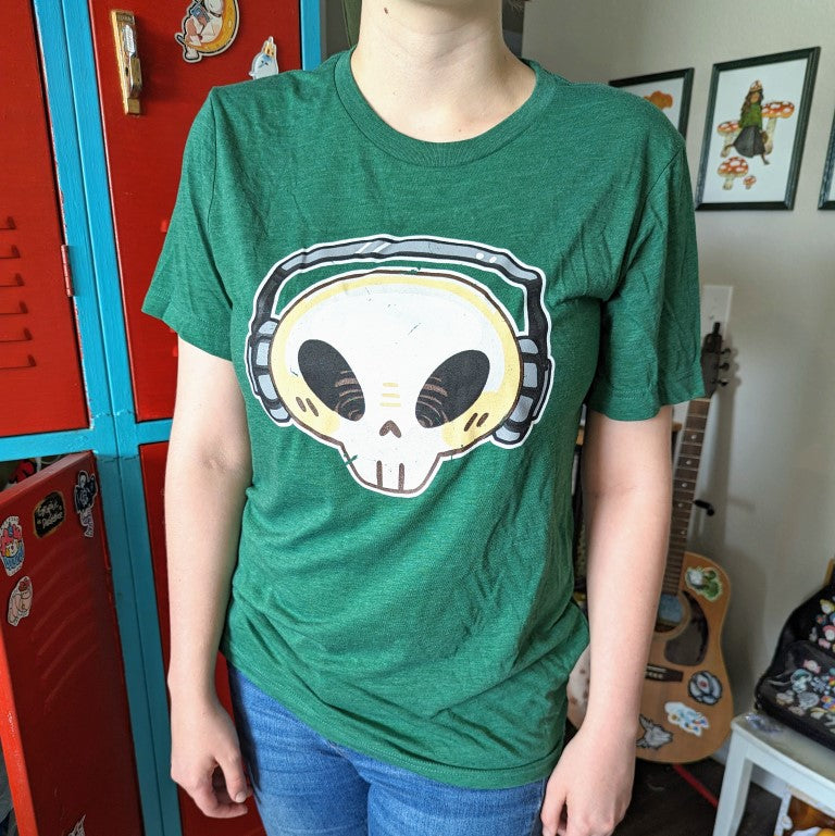 Short-Sleeve Green Cade Skull T-Shirt