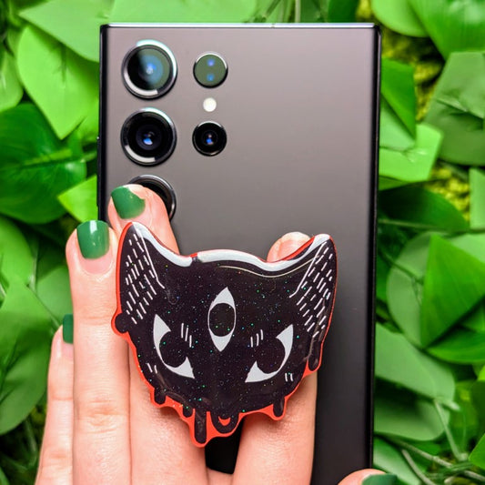 Creepy Cat Phone Grip