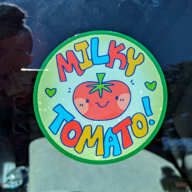 Milky Tomato Logo Window Sticker