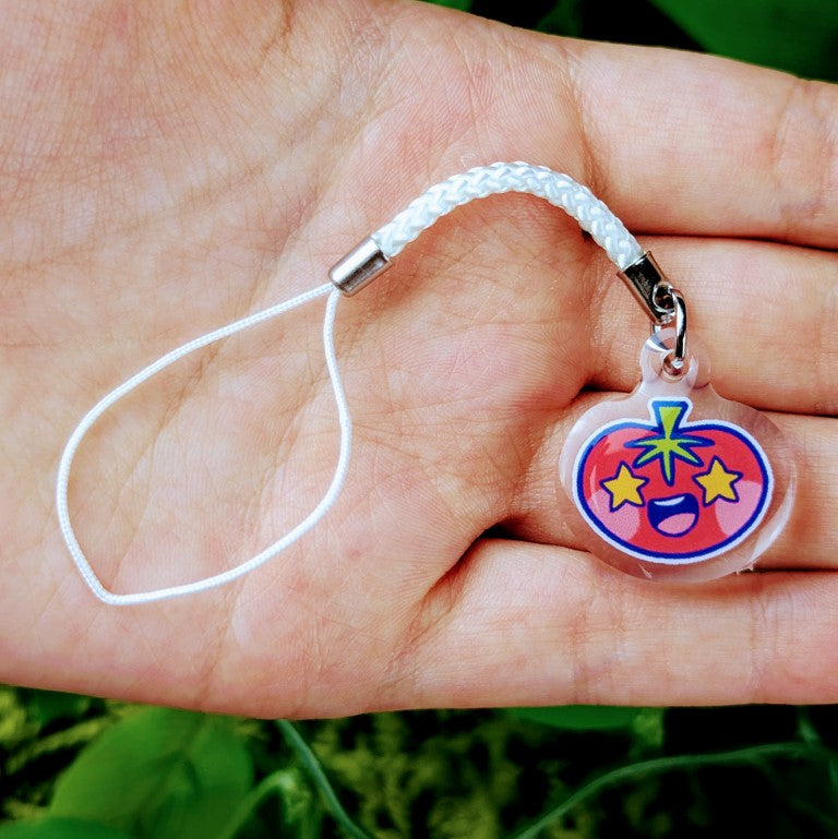 Cute Tomato Emote Phone Charms!