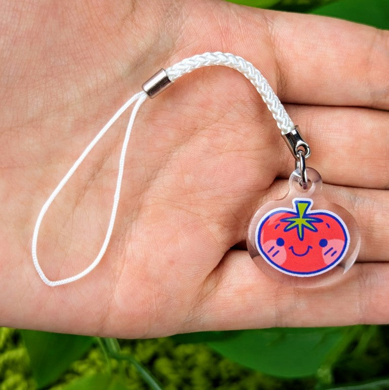 Cute Tomato Emote Phone Charms!