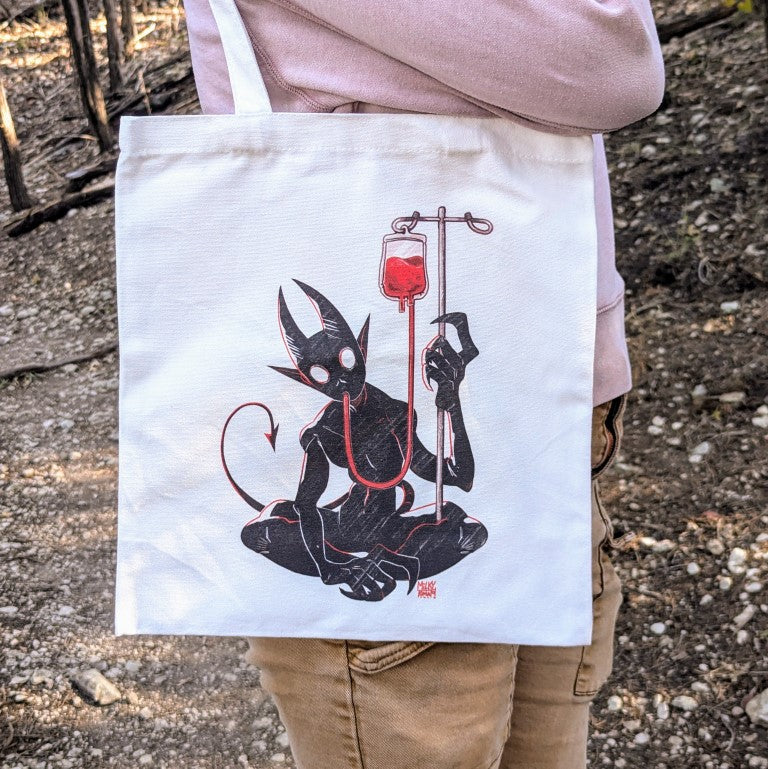 Blood Bag Demon Tote Bag