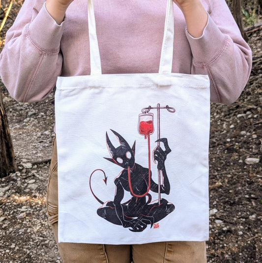 Blood Bag Demon Tote Bag