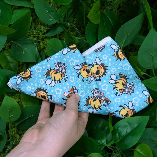 Knife Bee Patterned Pencil Pouch