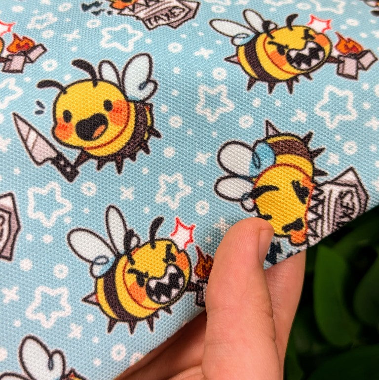 Knife Bee Patterned Pencil Pouch