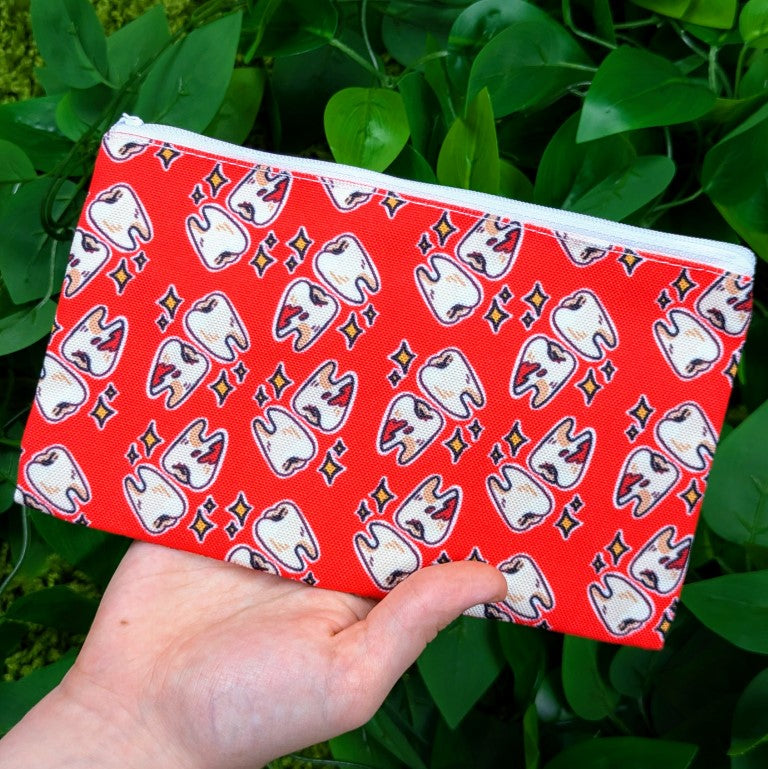 Teeth Patterned Pencil Pouch