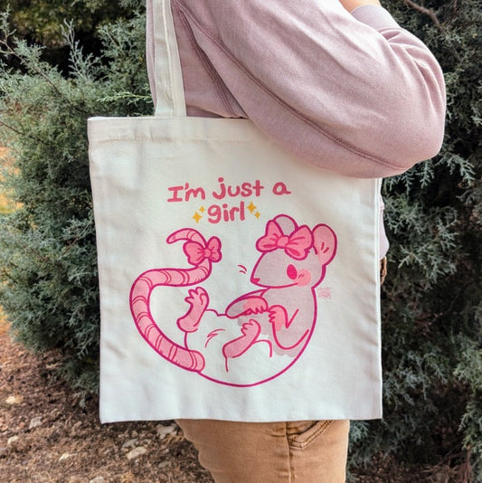 Just a Girl Rat Tote Bag