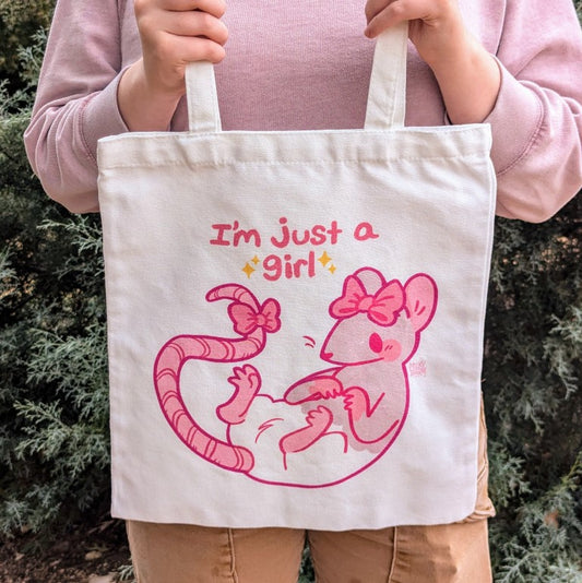 Just a Girl Rat Tote Bag