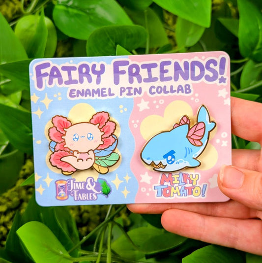 Fairy Friends Collab Enamel Pin and Sticker Set!